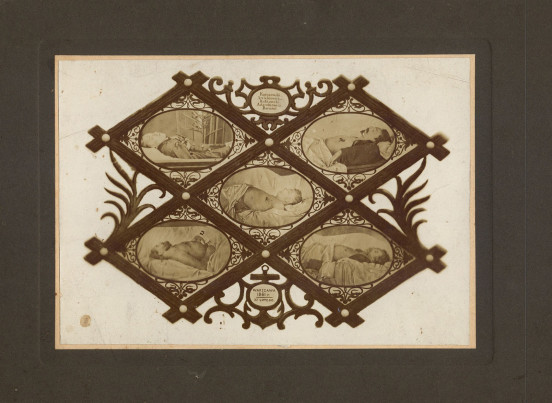 Tableau z fotografiami pięciu poległych Karola Beyera, 1861 r.