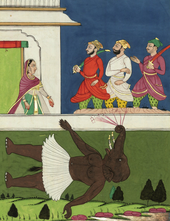 Książę Fettanu i jego towarzysze przychodzą uwolnić uwięzioną przez ifrita Perineżad.