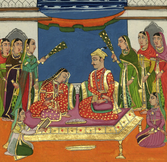 Zaślubiny Dżahandara i Bahrewar Banu. 