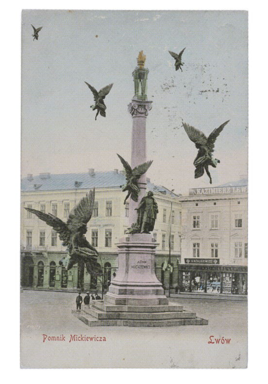 Lwów, pomnik Mickiewicza, po 1906 r. 