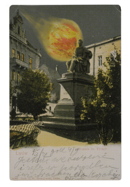 Lwów, pomnik hr. Fredry, przed 1906 r.