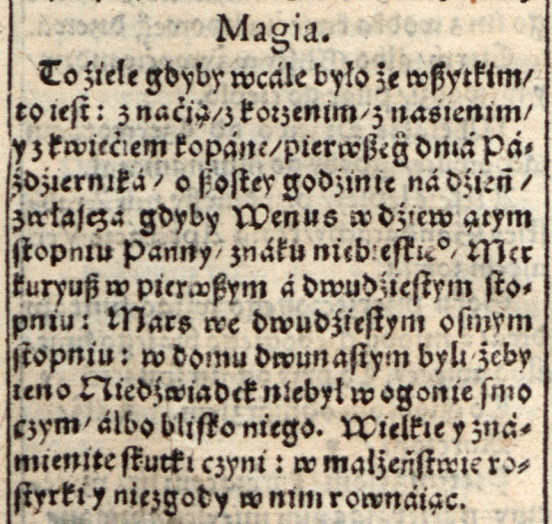 Szymon Syreński, Zielnik herbarzem z ięzyka łacinskiego zowią : to iest Opisanie własne imion, kształtu, przyrodzenia, skutkow y moc zioł wszelakich..., Cracoviae : (w Drukarni Bazylego Skalskiego, III) 1613.
