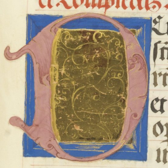 Ornament na złocie wypełniającym inicjał (fol. 226r).